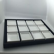 High-grade 6*6 memory cotton bare stone box tray ring box gem color treasure box 12 grid Diamond box transparent display