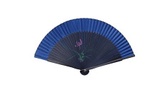 Head Green Bamboo Bone Hand-painted Simulation Silk Lady Fan Professional Dance With Fan Craft Fold Fan for female decoration