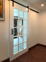 Barn door Glass door Bathroom door Kitchen sliding door Indoor wooden door Indoor door Cloakroom Push-pull hanging track