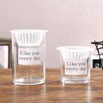(Day special price) hydroponic glass vase green transparent vase fish vase creative dinosaur egg plant