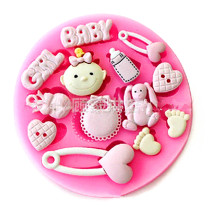 Pink love feet Silicon cartoon version silicone cake mold chocolate mold turning sugar mold ice lattice ice mold