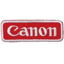Canon (red) clothing with embroidered placenta with embroidered label