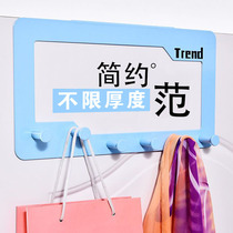 Iron seamless door rear adhesive hook creative powerful hanger door nail-free adhesive hook hanger wall coat rack