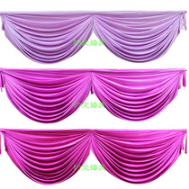New wedding background gauze curtain curtain head stair handrail wedding cloth curtain 4S jewelry gold shop curtain head curtain head decoration
