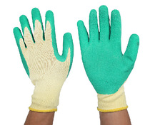 Honeywell 2094138CN Economy Latex Coated Work Gloves Yellow Green Gloves Non-slip Wear