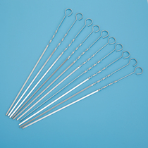 Stainless Steel Flat Sign Outdoor Barbecue Needle Goat Meat String Grilled Meat Sign Steel Sign Iron Sign Barbecue Pack of ten Supplies