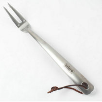 BBQ fork all stainless steel extended one U-fork roast pig cattle sheep leg Fork home outdoor barbecue tools