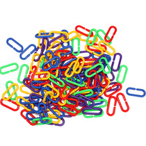 Small color chain blocks Kindergarten DIY desktop educational toys Childrens intelligence plastic chain puzzle blocks