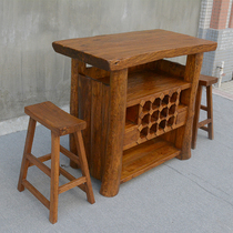 Cambridge Furniture Solid Wood Bar Desk and Chair Cabinet Balcony Balcony Bar Table Household Direction Cabinet