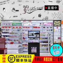 Cosmetic skin care products wallpaper beauty nail shop 3D wallpaper tattoo creative decorations brick background mural