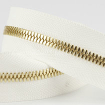 Japan No. 5 EX Series corn tooth two-way metal zipper 5SGWOG #030 white cloth