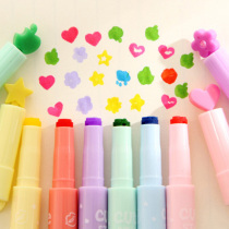 Japanese and Korean version of creative stationery multifunctional candy color pen singular highlighter cute color marker pen