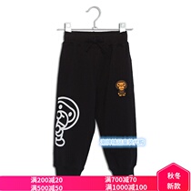 bape childrens clothing 2018 Spring and Autumn New apes head cotton terry male and female baby trousers trousers