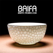 Bowl creative export European bone porcelain ceramic relief home gold rim rice bowl noodle bowl big soup bowl salad bowl