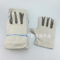 Double canvas gloves Plus lined canvas gloves Cloth gloves Factory labor gloves Wear-resistant protective gloves