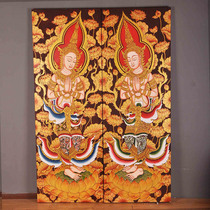 Thai characteristic hand-painted Buddha statue decoration mural Southeast Asia home decoration crafts wall decoration