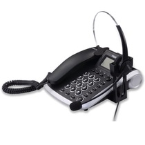 Hion Norn V200H with headset teleconference office landline head wearing customer service telephone headset
