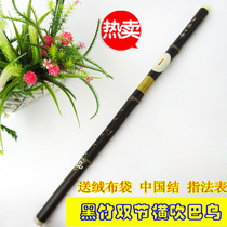 Factory price detachable bamboo double section horizontal blowing Bau F G teaching black bamboo Balu instrument