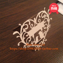 Romantic love bird creative Hollow Small table card wedding decoration seat card European wedding card 50 pieces