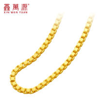 Xin Wanyuan gold necklace womens 999 gold jewelry strong box chain 24K pure gold chain