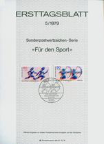 West Berlin 1979-5 Supplementary Stamps Sports Birth Paper First Day Postmark