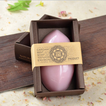 Thai handmade soap rose essence oil soap cleansing facial washing face whole body tender white moisturizing natural men and women bath soap