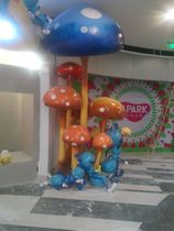 Amusement theme park mushroom sculpture glass fiber reinforced plastic simulation mushroom shape resin sculpture plant