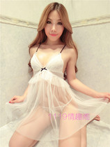 Womens transparent lingerie ultra-thin mesh sexy temptation fresh suit summer new pajamas perspective three points