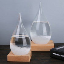 Water drop weather forecast bottle storm bottle weather display bottle large creative glass crafts home furnishings