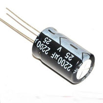 Direct plug aluminum electrolytic capacitor 2200UF25V volume 13*21 has polarity capacitor plug-in high quality long Soft Foot