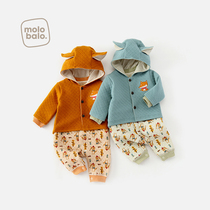Baby jumpsuit spring and autumn warm Ha clothes Climbing coat male and female baby newborn baby coat winter cotton suit