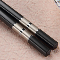 Full of household alloy chopsticks 10 pairs Hotel high-end tableware Restaurant gold and silver Japanese and Korean chopsticks chopsticks language