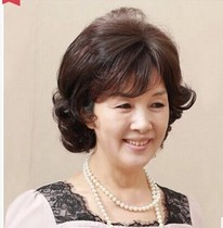 Middle Aged Wig Woman Short Hair Temperament Valgus and Short Volume Send Mom Grandmother Middle-aged Lady Elderly Wig Cover