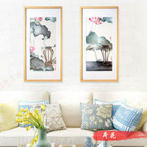 Guangdong embroidery Guangxiu boutique Lotus lotus pure hand embroidery crafts pendant living room Chinese style decorative painting gift