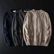 Foreign trade tail single mens cardigan round neck youth thin knitwear Export original single cut label Korean slim sweater