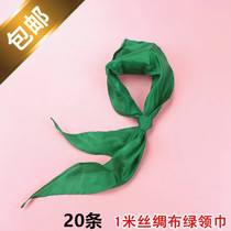 20 green scarves green bow ties primary school students adults red scarves student activity materials good silk cloth