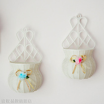 Wall hanging flower basket Silk flower fake flower simulation flower Home decoration decorative floral hanging basket