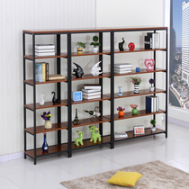 New simple modern adult partition steel-wood bookshelf combination shoe store shelf display cabinet decorative frame can be customized