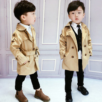 Baby boy children autumn clothes boy boy wind coat 2021 New Tide British style small childrens coat spring and autumn