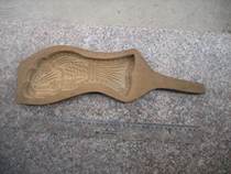Rare Extreme Goods Collection Old Food Molds Lengthened rubber East large carp Wood Wooden Clip Pastry Food Hotel Show