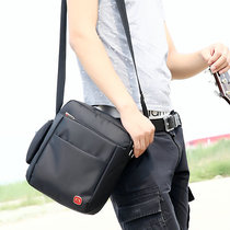 Mens casual bag Business Mens bag tide multifunctional shoulder bag shoulder bag nylon Oxford cloth mens multifunctional satchel bag