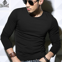 3968 District base shirt Mens Winter Fitness Sports Skinny T-shirt Solid Color Mens Slim Round Neck Long Sleeve