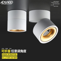 Track light painting living room ceiling COB downlight clothing store background wall exhibition hall spotlight led adjustable angle