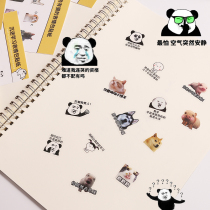 Creative cute hand-painted emoji bag sticker hand account diy diary decoration two-dimensional sticker set material bag