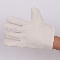 10 paid double-layer canvas gloves lined gloves wear-resistant thickened welding protective gloves work labor insurance gloves