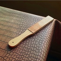 Leather carving tool leather call sharpening board rotary carving knife cutting leather knife with wooden handle double-sided vegetable tanned leather sharpening board