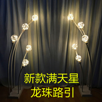 Flower Lace Pearl Road Leading Bendable Dragon Bead Light Road Leading Jade Orchid Bulb Road Leading 5 Heads Full of Star Road Pendant Light