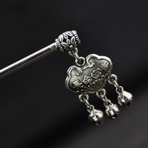 Vintage Hair Accessories Miao Silver Long Life Lock Ring Classic Hair Lady Step Gift Festival Gift National Style Japan Korea