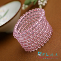Yao Chan ice seed pink crystal bracelet Crystal jewelry hand string Girls  Day gift Crystal mascot