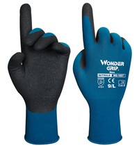 Xia nitrile dipped knitted cuffs wear-resistant oil-resistant mechanical repair cleaning handling gloves 18-pin thin working gloves